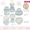 Kate Aspen® Assorted Vintage Ribbed Clear Glass Candlestick Candle Holder Set